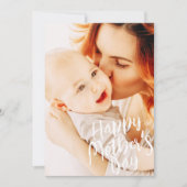 Happy Mother Day Simple Modern Custom Foto Feiertagskarte (Vorderseite)