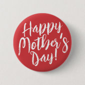 Happy Mother Day Simple Modern Typografy Button (Vorderseite)