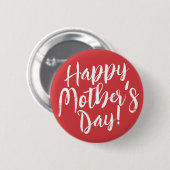 Happy Mother Day Simple Modern Typografy Button (Vorne & Hinten)