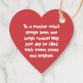 Happy Mother Day Simple Modern Typografy Herz Geschenkanhänger (Rückseite)