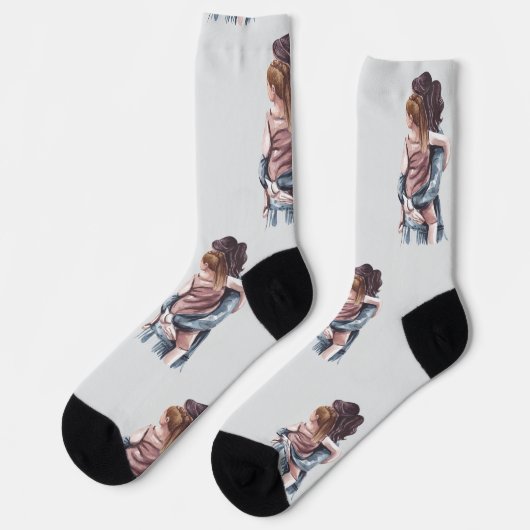 Happy Mother Day Socken (Linkes Detail)