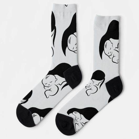 Happy Mother Day Socken (Linkes Detail)