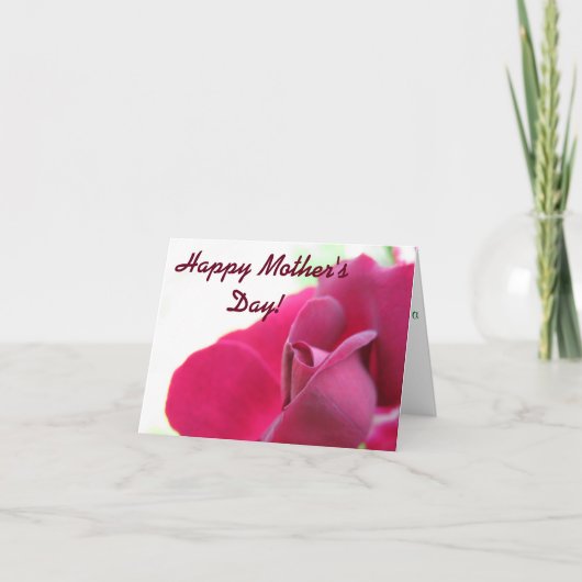 Happy Mother Day Soft Focus Pink Rose Karte (Vorderseite)