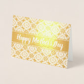 Happy Mother Day Text Template Elegant Gold Folienkarte (Vorderseite)