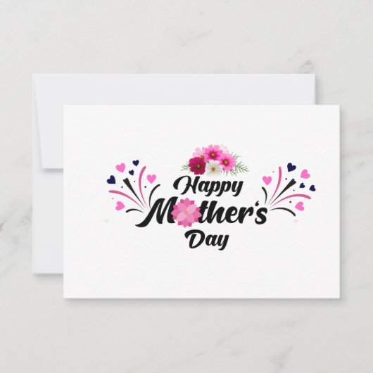 Happy Mother day unique modern design for gift RSVP Karte (Vorderseite)