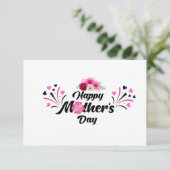 Happy Mother day unique modern design for gift RSVP Karte (Stehend Vorderseite)