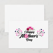 Happy Mother day unique modern design for gift RSVP Karte (Vorne/Hinten)