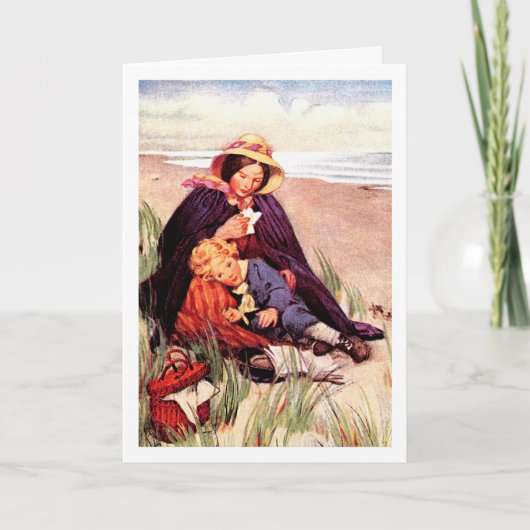 Happy Mother Day Vintag Art Custom Card Karte (Vorderseite)