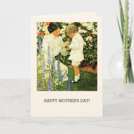 Happy Mother Day Vintag Art Custom Karte
