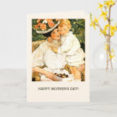 Happy Mother Day Vintag Art Custom Karte (Gelbe Blume)