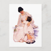 Happy Mother Day Vintag Art Postkarte (Vorderseite)