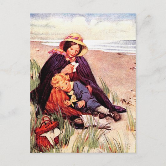 Happy Mother Day Vintag Art Postkarten (Vorderseite)