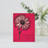 Happy Mother Day Vintage Blume Postkarte (Stehend Vorderseite)