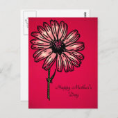 Happy Mother Day Vintage Blume Postkarte (Vorne/Hinten)