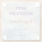 Happy Mother Day Yoga Mama Design Glasuntersetzer (Rückseite)