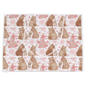 Happy Mother’s Day Cute Bear & Bunny Große Geschenktüte (Vorderseite)