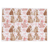 Happy Mother’s Day Cute Bear & Bunny Große Geschenktüte (Rückseite)