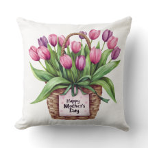 „Happy Mother’s Day“ Tulpen-Blumenkorb – Mutter-Ge