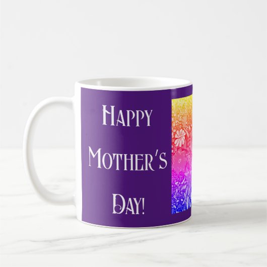 Happy Mother;s Tag Retro-Blume Kaffeetasse (Links)