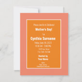 HAPPY MOTHERDAY SUNFLOWER MAMA BLUME EINLADUNG (Rückseite)