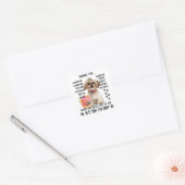 Happy Mother's Day 2021 Shih tzu Mama Hund Lover T Quadratischer Aufkleber (Umschlag)