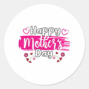 Happy Mother's Day 2025 Tshirt for Women Mama Gran Runder Aufkleber