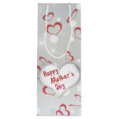 Happy Mother's Day 3D Paper Heart Geschenktüte Für Weinflaschen (Rückseite)