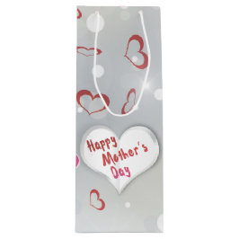 Happy Mother's Day 3D Paper Heart Geschenktüte Für Weinflaschen
