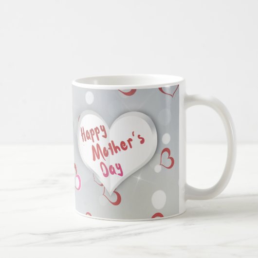 Happy Mother's Day 3D Paper Heart Kaffeetasse (Rechts)