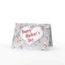 Happy Mother's Day 3D Paper Heart