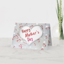 Happy Mother's Day 3D Paper Heart Karte