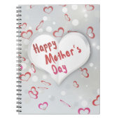Happy Mother's Day 3D Paper Heart Notizblock (Vorderseite)