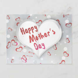 Happy Mother's Day 3D Paper Heart Postkarte
