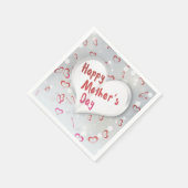 Happy Mother's Day 3D Paper Heart Serviette (Ecke)