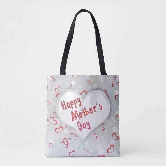 Happy Mother's Day 3D Paper Heart Tasche (Vorderseite)