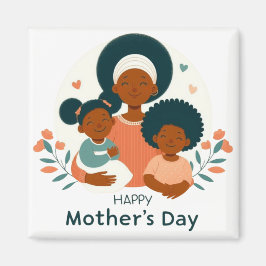 Happy Mother's Day - A Mom's Loving Embrace Magnet