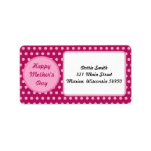 Happy Mother's Day Address Labels (Magenta & Pink)