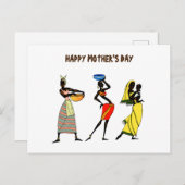 Happy Mother's Day African Art Postkarte (Vorne/Hinten)