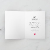 "Happy Mother's Day" Aquarell Blume Herzkarte Karte (Innenseite)