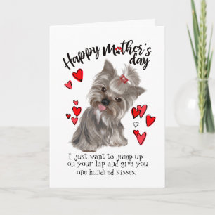 Happy Mother's Day aus Ihrer Yorkie Dog Card Karte