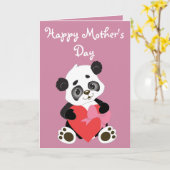 Happy Mother's Day Baby Panda Karte (Gelbe Blume)