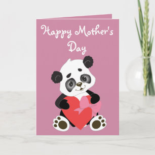 Happy Mother's Day Baby Panda Karte