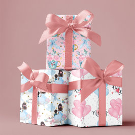 Happy Mother's day Baby pink & blue Thema Set von  Geschenkpapier Set