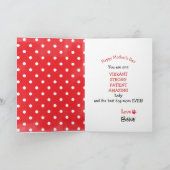 Happy Mother's Day Badass Black Labradoodle Hund Karte (Innenseite)