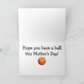 Happy Mother's Day Basketball Mama Karte (Innenseite)