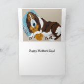 Happy Mother's Day! Basset Hound in PJs Karte (Innenseite)