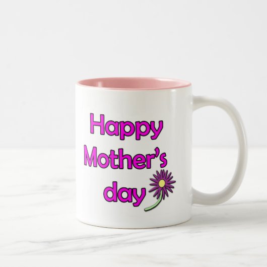 Happy Mother's day Beker Zweifarbige Tasse (Rechts)