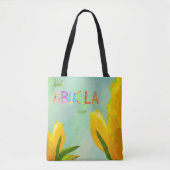 Happy Mother's Day Best Abuela Ever Yellow Tulips Tasche (Vorderseite)