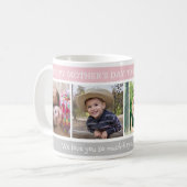 Happy Mother's Day Best Nanny 4 Photo Collage Kaffeetasse (Vorderseite Links)