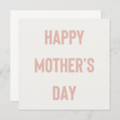 Happy Mother's Day Bison Schriftart Card Dankeskarte (Vorne/Hinten)